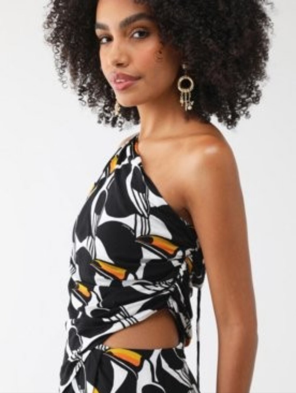 New FARM Rio Brazil Copatucano One-Shoulder Toucan Maxi Dress size Large - Picture 7 of 12